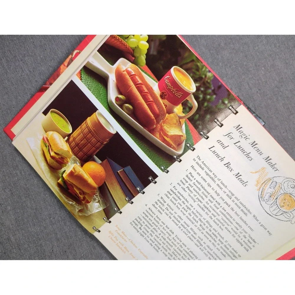 1976 Cooking With Soup A Campbell Cookbook Vintage Retro Recipes Hardback Spiral